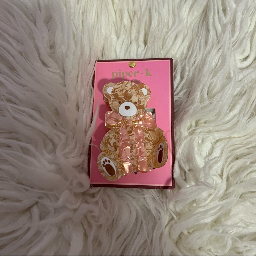Piper K Teddy Bear Hair Claw / Clip brand new